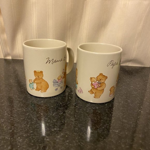 Vintage Hallmark Mama Bear and Papa Bear Mug Set - Picture 5 of 6